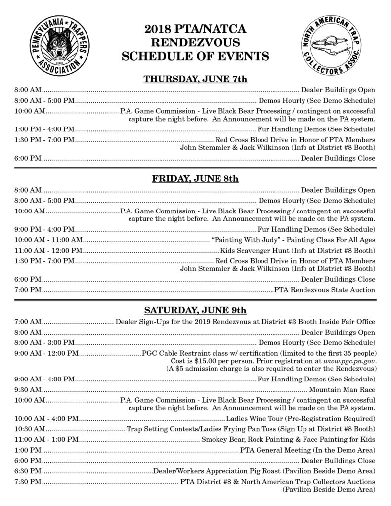 thumbnail of Schedule of Events