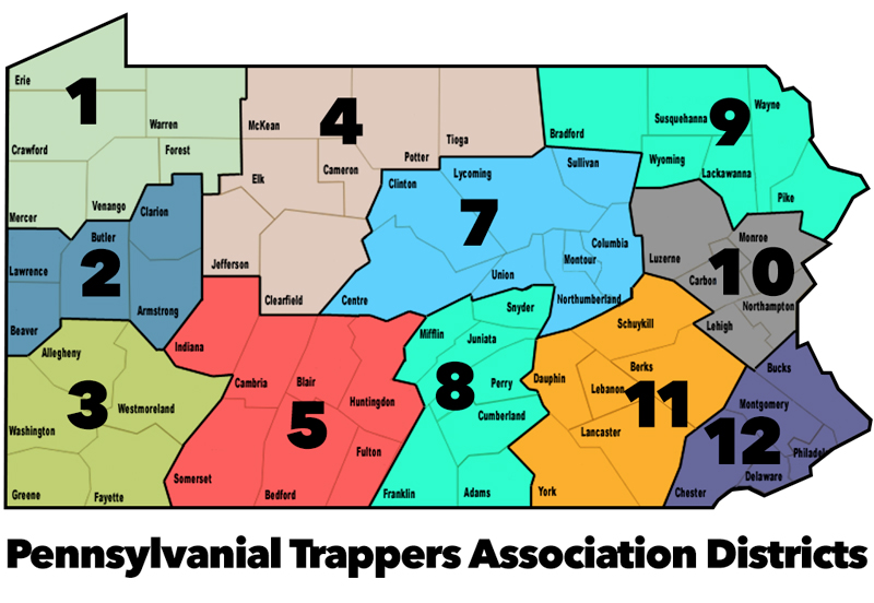 PA Trappers Association District Map