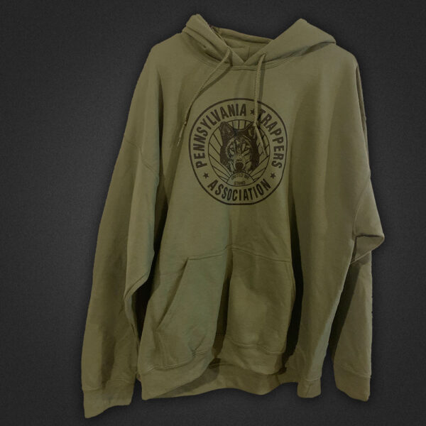 Military Green Logo Hoodie – Pennsylvania Trappers Association